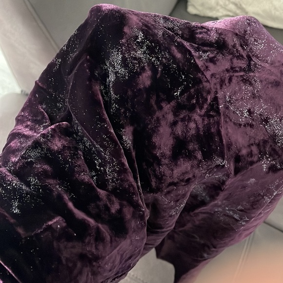 DANA BUCHMAN LUXE Purple Velour feel long Skirt Size 12 - Picture 5 of 5